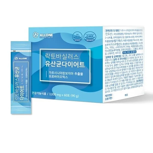 올원 락토바실러스 유산균 다이어트 루테리 가세리 모유유산균 모유유래유산균 프롤린유산균 생유산균, 3g, 60포