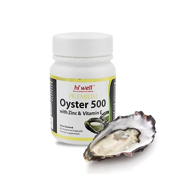 Hiwell [뉴질랜드 오이스터] 하이웰 프리미엄 굴 추출물 500mg 60베지캡슐 1개 (치약사은품증정)