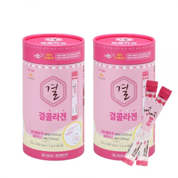 [경남제약] 레모나 결 콜라겐 60포 x 2개, 단품