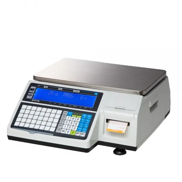 카스 유통형 라벨 프린트 저울 CL5200 야채 청과물 생선 마트 식당 시장, CL-5200 (기둥 무 ), 실버, 기둥 무