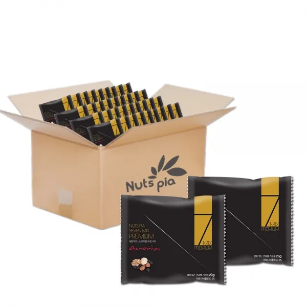 넛츠피아 매일 하루 견과 한줌 견과류 100봉 낱봉 세븐믹스 아로니아20g 100봉 낱봉 