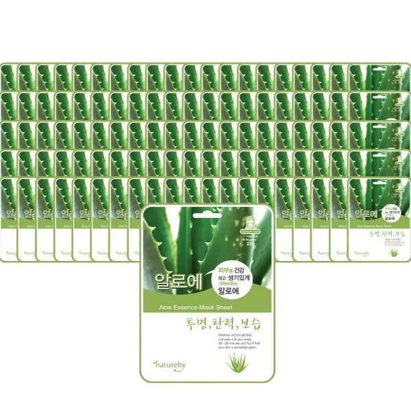 네이처바이 알로에 에센스 마스크팩 1개 100매