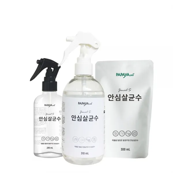 진콜에스 살균 99.9% 친환경 안심살균수 손소독제 분사형 310ml, 1개