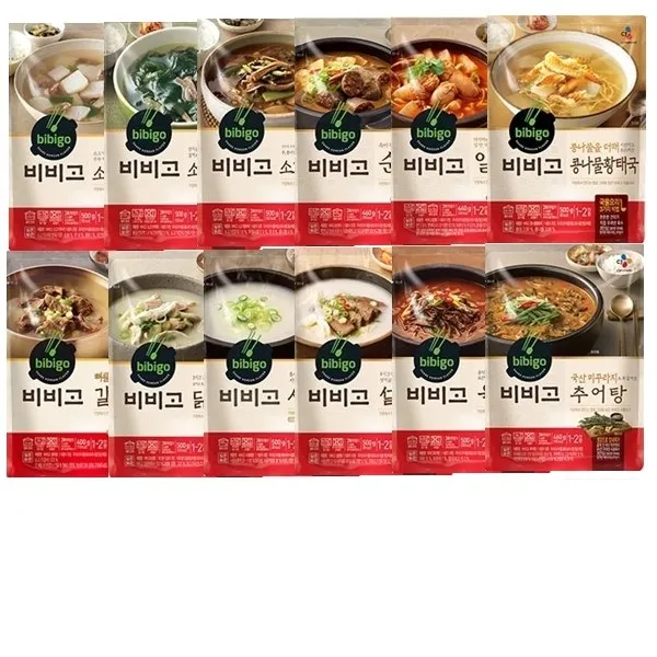 코끼리마켓 CJ 비비고 즉석국 즉석탕 12종세트 초간단레시피 일품요리 즉석안주(갈비탕+닭곰탕+사골곰탕+설렁탕+소고기무국+소고기미역국+소고기장터국+순댓국+알탕+육개장+추어탕+콩나물황태국), 1세트
