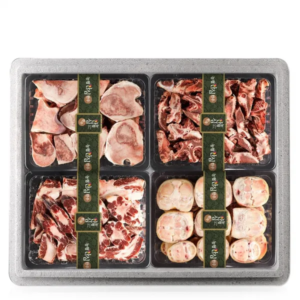 농협안심한우 한우잡뼈2KG + 한우사골2KG 한우꼬리반골2KG 한우우족2KG, 1세트, 8KG