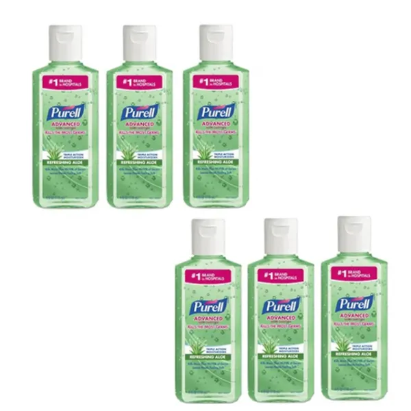 (재고보유)(당일출고)PURELL 퓨렐 휴대용 손소독제 세니타이저 알로에 젤 118ml * 6개 손세정제