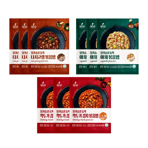 마니커 [진심닭컴] 닭가슴살 듬뿍 볶음밥 맛보기 세트 9팩, 9개