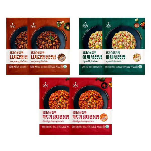 마니커 [진심닭컴] 닭가슴살 듬뿍 볶음밥 맛보기 세트 6팩, 6개