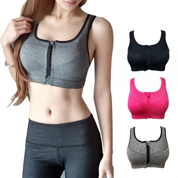 모아크 여성용 지퍼 후크 하이서포트 스포츠브라