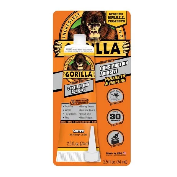 Gorilla Glue 고릴라 건축용 튜브 백색 74ml, 1개