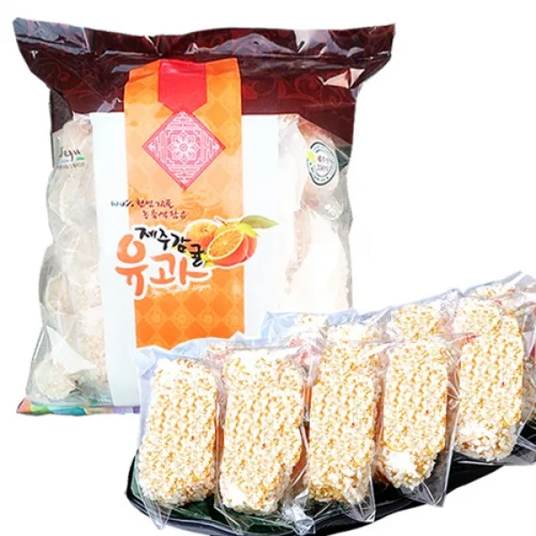 열매마을 제주 감귤유과 한과세트, 180g, 1개 (낱개포장)