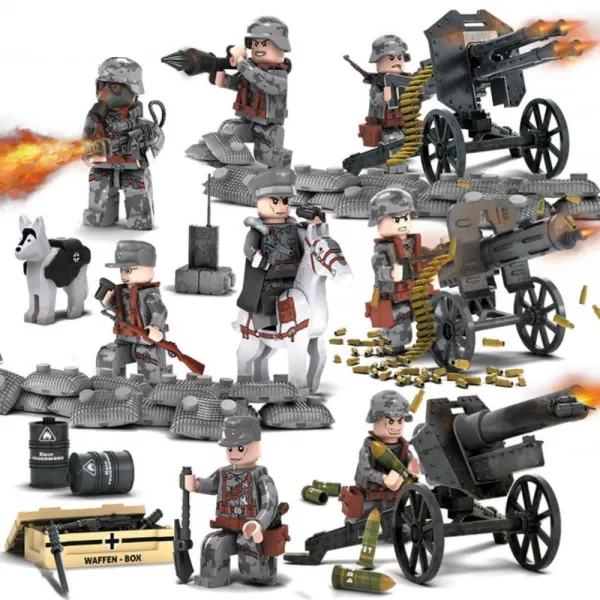 해외직구 8PCS/Weapons로 군수품 설정 호환 레고 군인 2군용 벽돌 선물 소년, 8pcs No Box