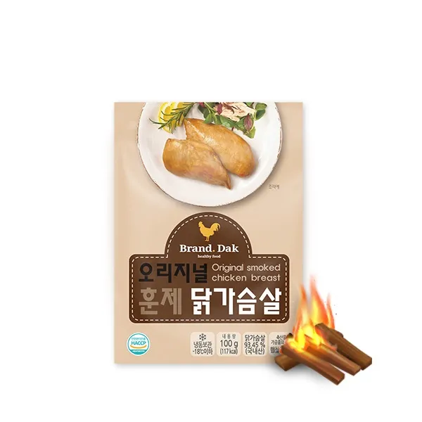 브랜드닭 훈제 닭가슴살 오리지널 100g 30팩