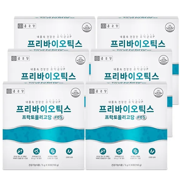 종근당 프리바이오틱스 프락토올리고당 FOS, 6박스, 5g