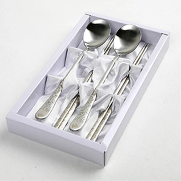 나비샾 양각 레이져수저 2P, 2개