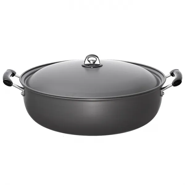 러브송 영업용 경질 튀김팬 양수, 42cm, 1개