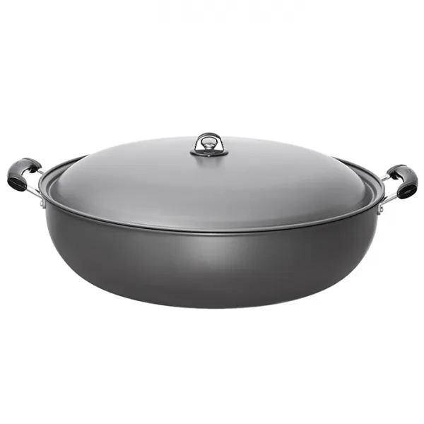 러브송 영업용 경질 튀김팬 양수, 55cm, 1개