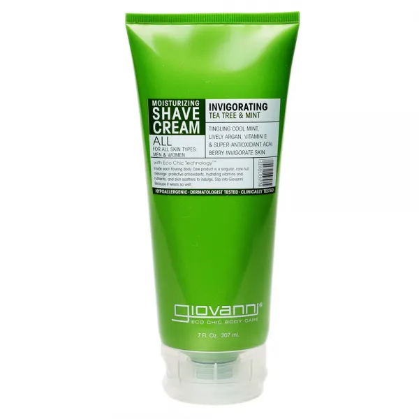 Giovanni 모이스춰라이징 쉐이빙 크림 인비거레이팅 티트리 And 민트 207ml 1개