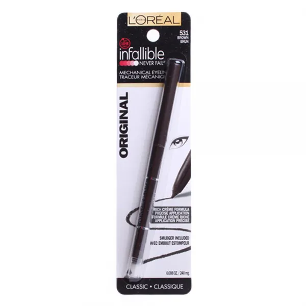 L'Oreal 인팰러블 메카니컬 아이라이너 240mg, Brown, 1개
