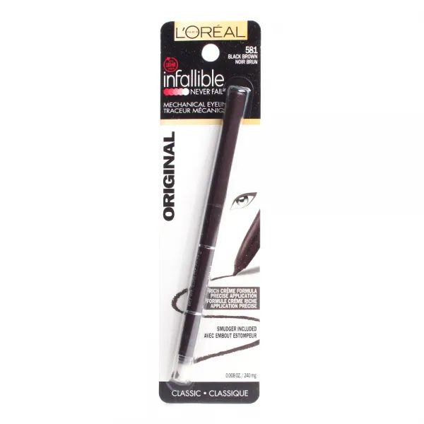 L'Oreal 인팰러블 메카니컬 아이라이너 240mg, Black Brown, 1개