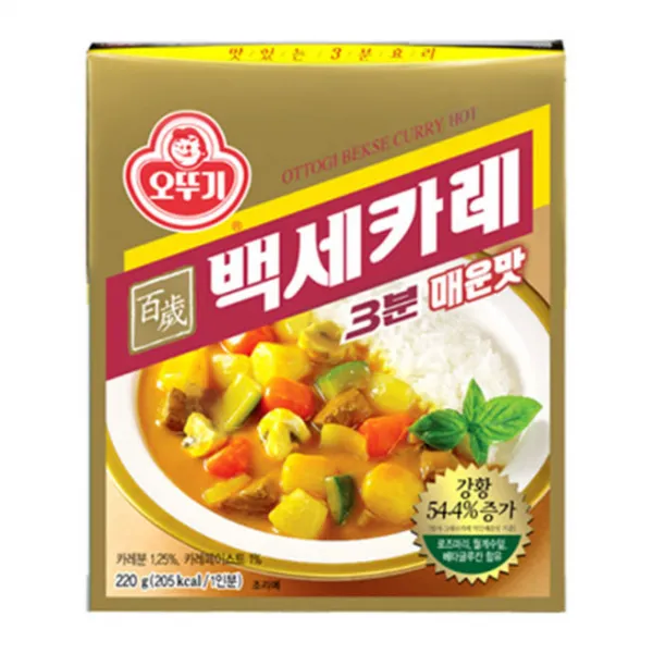 오뚜기 3분 백세카레 매운맛 200g 5개