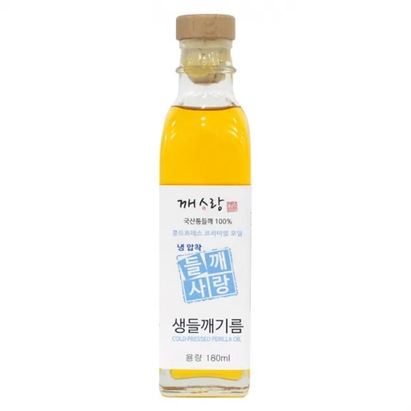 깨사랑 들깨사랑 냉압착 생들깨기름, 180ml, 1개