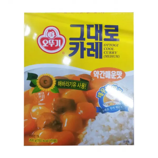 오뚜기 그대로카레 약간매운맛, 200g, 10개