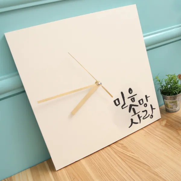[천삼백케이] [원에이엠] 1AM 캘리그라피 인테리어 벽시계(대 - 화이트), No.38 믿음 소망 사랑