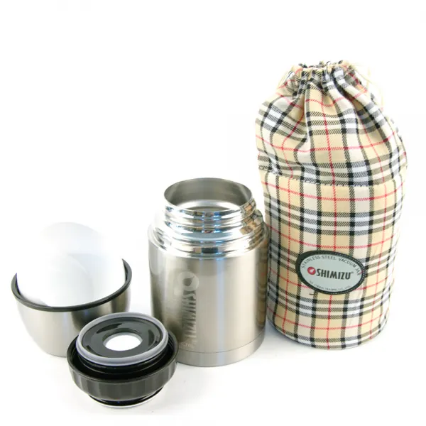 시미즈 진공보온 죽용 도시락, 실버, 700ml