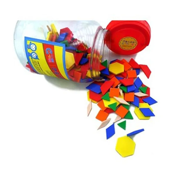 선진상사 플라스틱 패턴블록 250pcs 도형퍼즐 1개
