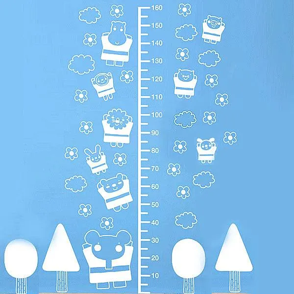 [뭉키데코]키재기스티커_엘리와 친구들 키재기 01, 화이트
