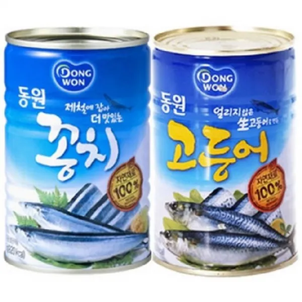 동원 통조림 2종 세트, 동원꽁치 400g 1p + 고등어 400g 1p, 2세트