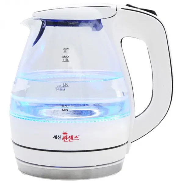 퀸센스 1.5l 무선유리주전자 Qs 1015s Qs 1015s White
