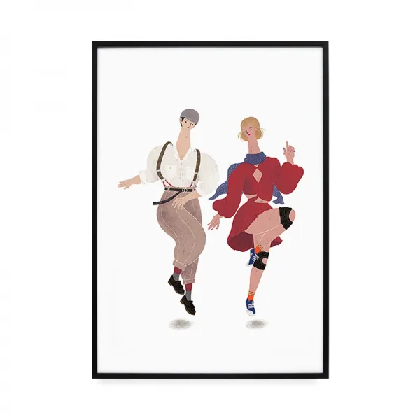 일러스트액자 Dance Dance, 알류미늄(블랙)