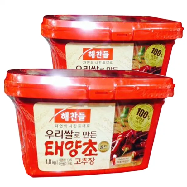 해찬들 우리쌀로 만든 태양초 골드 고추장, 1.8kg, 2개