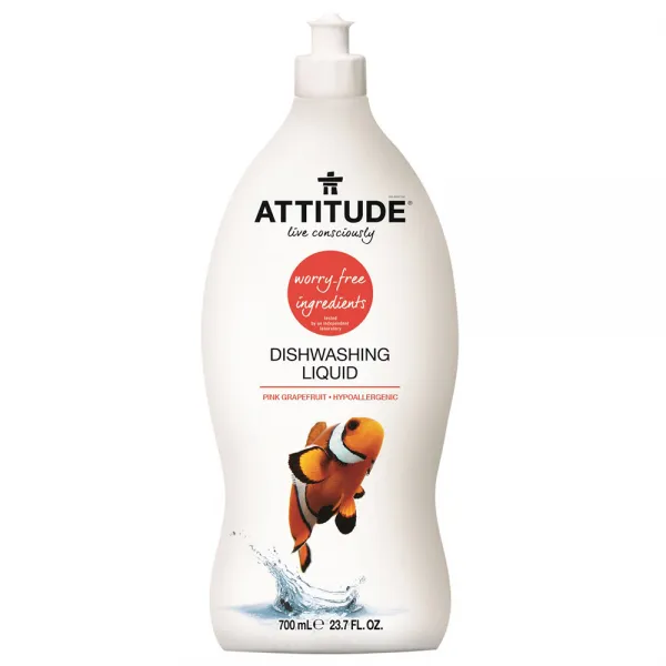 Attitude 주방세제 핑크 그레이프 프루트 향, 700ml, Pink Grapefruit