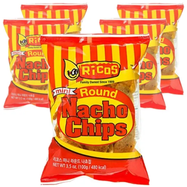 리코스 라운드 나쵸 칩, 100g, 5개