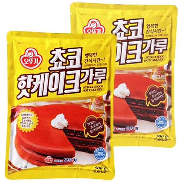 오뚜기 쵸코 핫케이크 가루 500g 2개