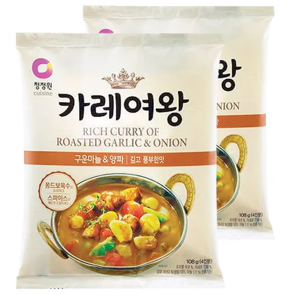 GT 청정원 카레여왕 구운마늘and양파 깊고 풍부한맛, 108g, 2개