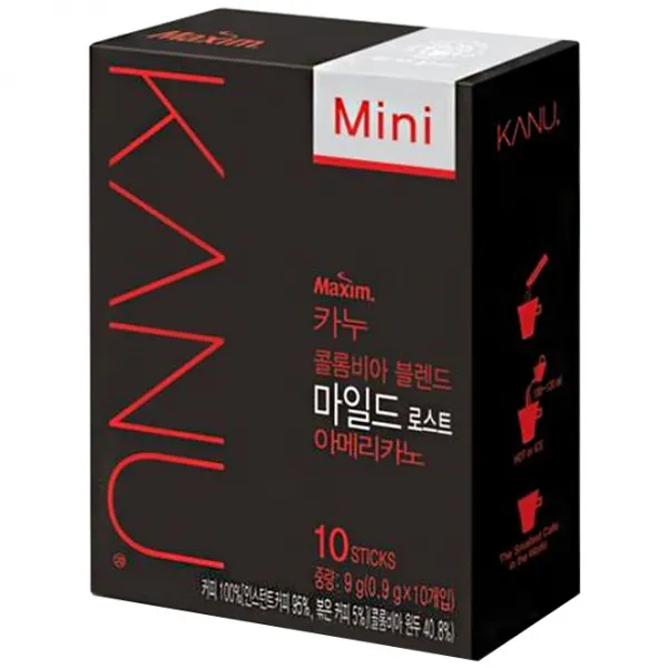 카누 미니 콜롬비아 블렌드 마일드 로스트 아메리카노, 0.9g, 10개