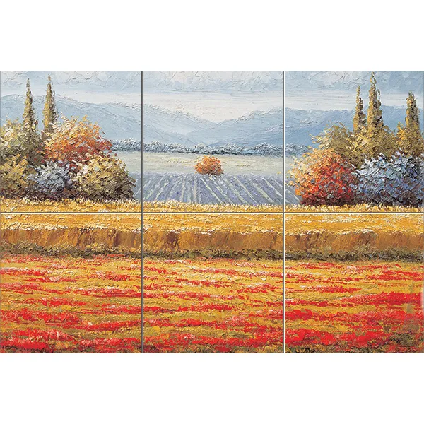Scenery451 석양이 물든 황금 들녘 각 6장