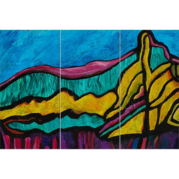 Abstract067 층층 색색의 물결들 각 3장