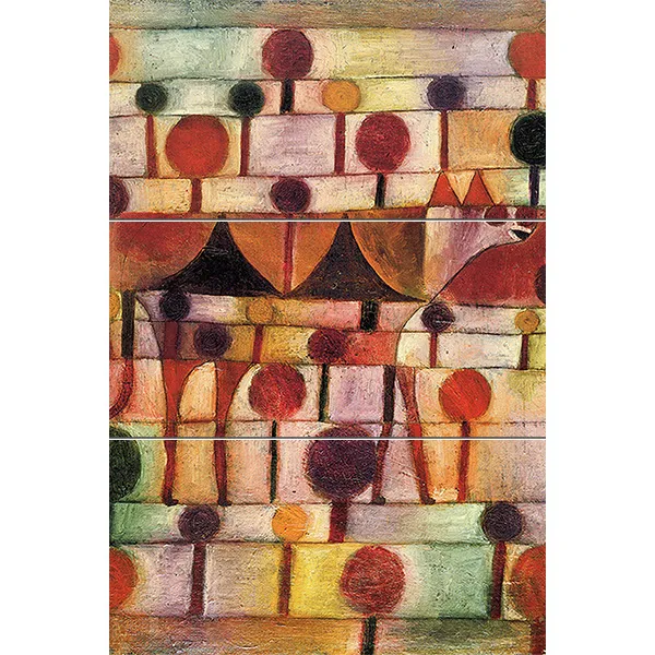 FA013833추상적인 명화타일 3장, 혼합색상