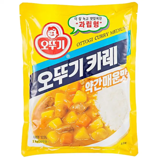 오뚜기 카레 약간매운맛 (과립형) 1kg 분말카레, 1개