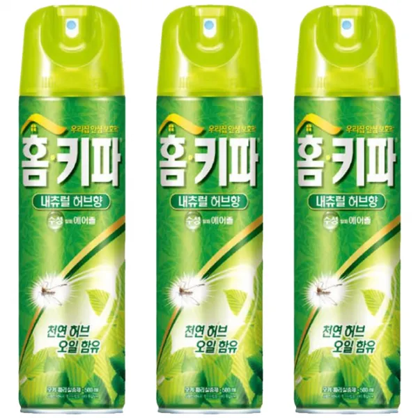 홈키파 에어졸 내츄럴 허브향 500ml 3개
