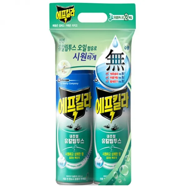 에프킬라 에어로졸 내츄럴 유칼립투스, 500ml, 2개입