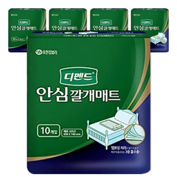 디펜드 남녀공용 안심 깔개매트 60 x 74 cm, 10개입, 5개