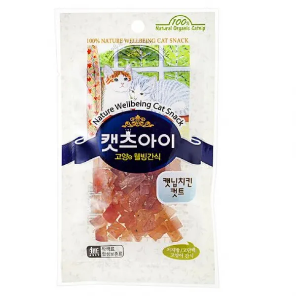 캣츠아이 고양e 웰빙간식 닭, 캣닙치킨컷트, 2개
