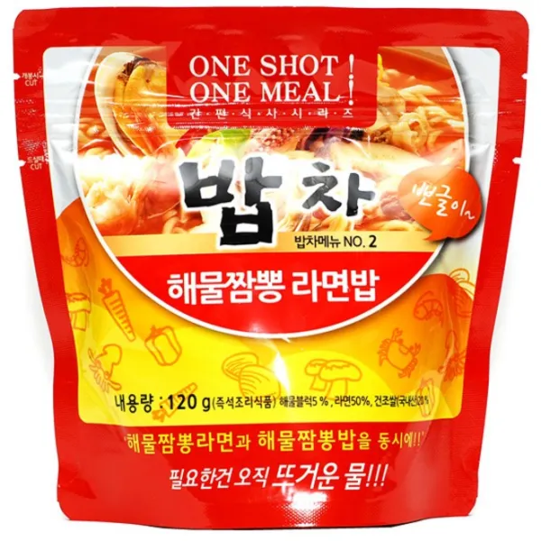 밥차 해물짬뽕 라면밥 즉석국밥, 120g해물짬뽕라면밥, 1개