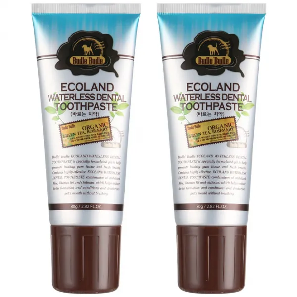 부들부들 에코랜드 바르는 애견 치약 80g 2개